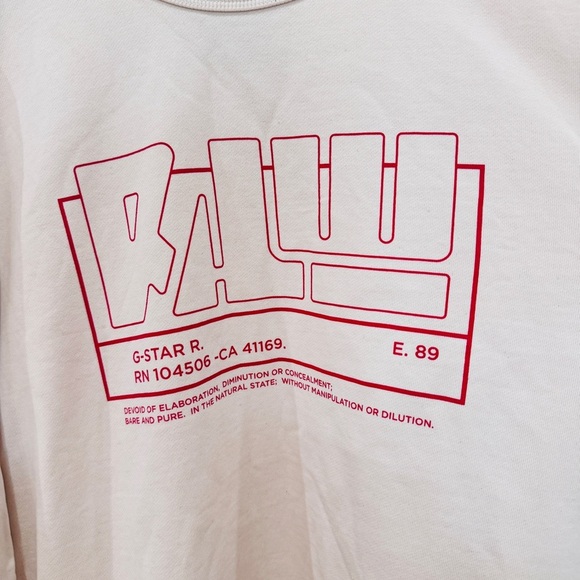 G-star Raw Heavy Hodson organic cotton Sweatershirt in ecru - Picture 9 of 13